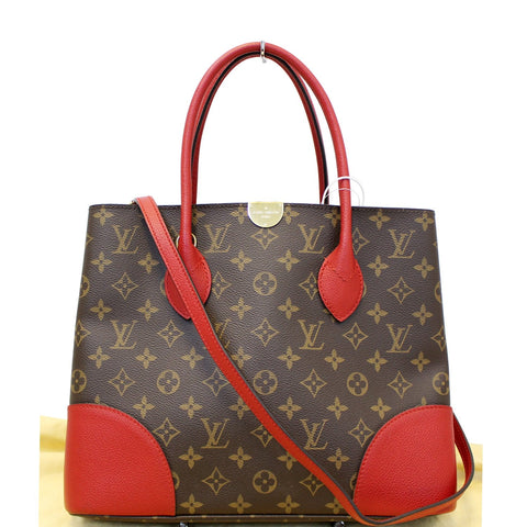 LOUIS VUITTON Flandrin Monogram Canvas Tote Shoulder Bag Cherry-US