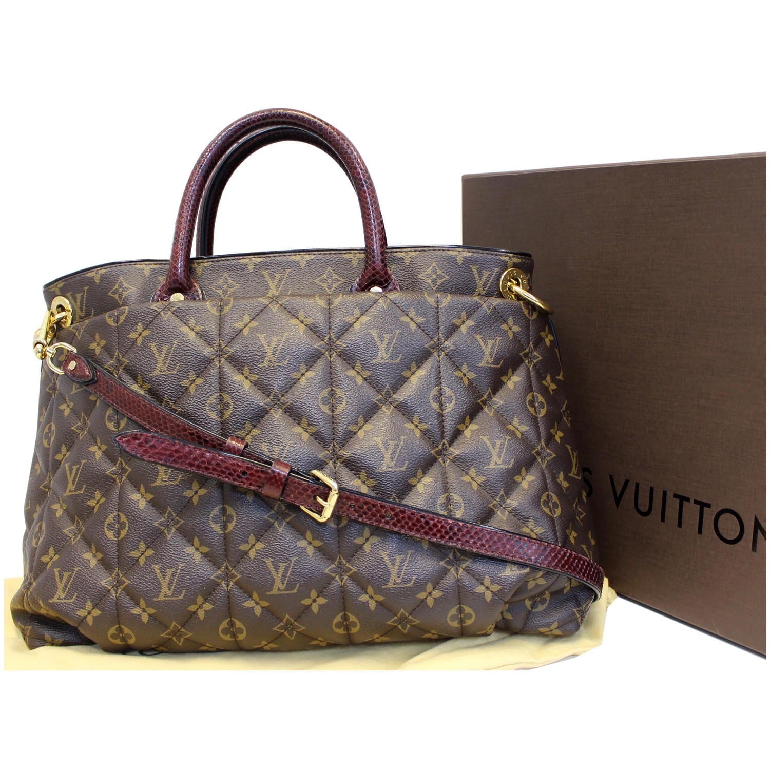 Louis Vuitton, Bags, Lv Shopper Etoile Quilted Gm Brown Monogram Canvas  And Calfskin Shoulder Bag