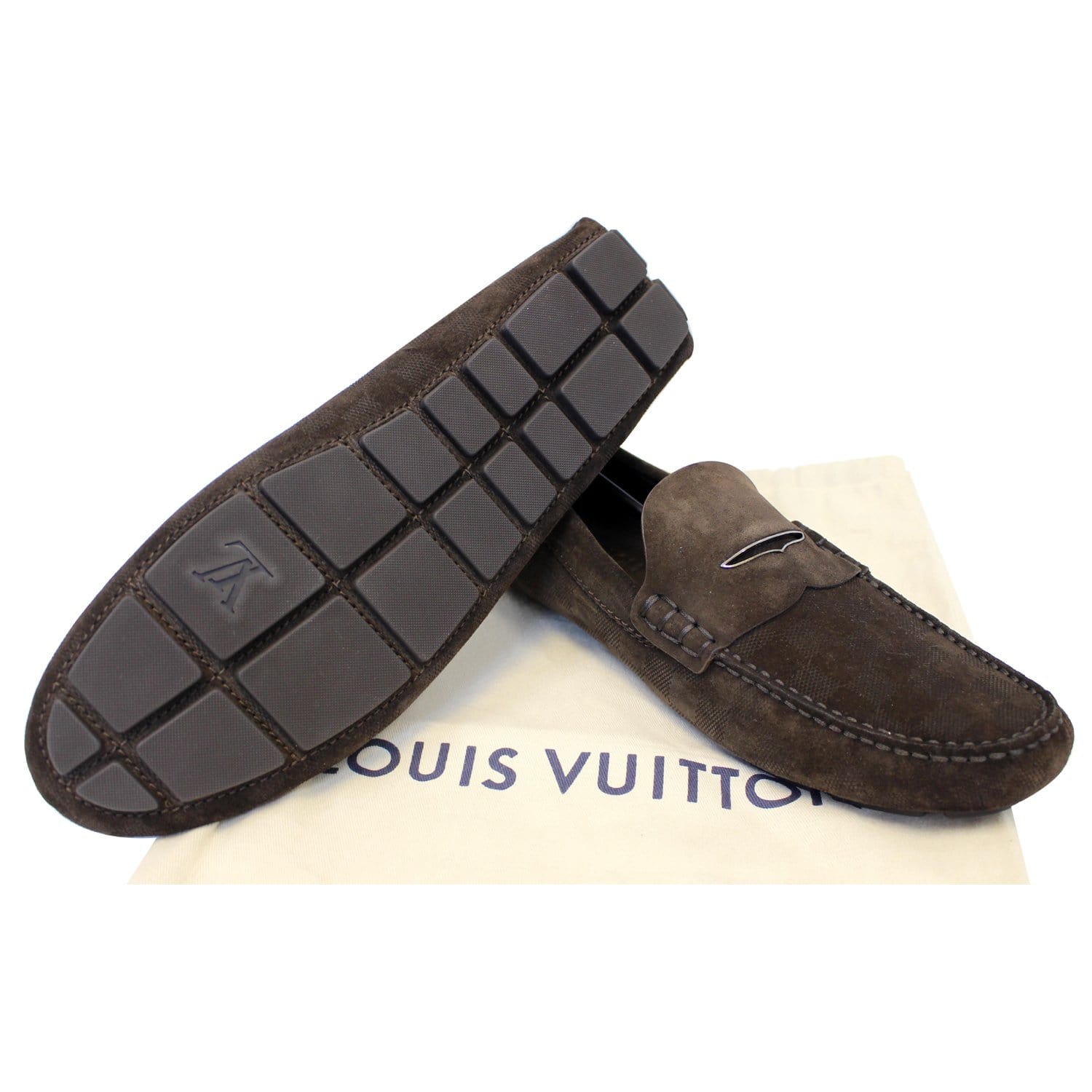 Louis Vuitton Men's Brown Suede Mocassin
