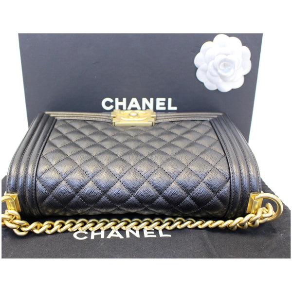 CHANEL Le Boy Small Lambskin Leather Shoulder Bag Black-US