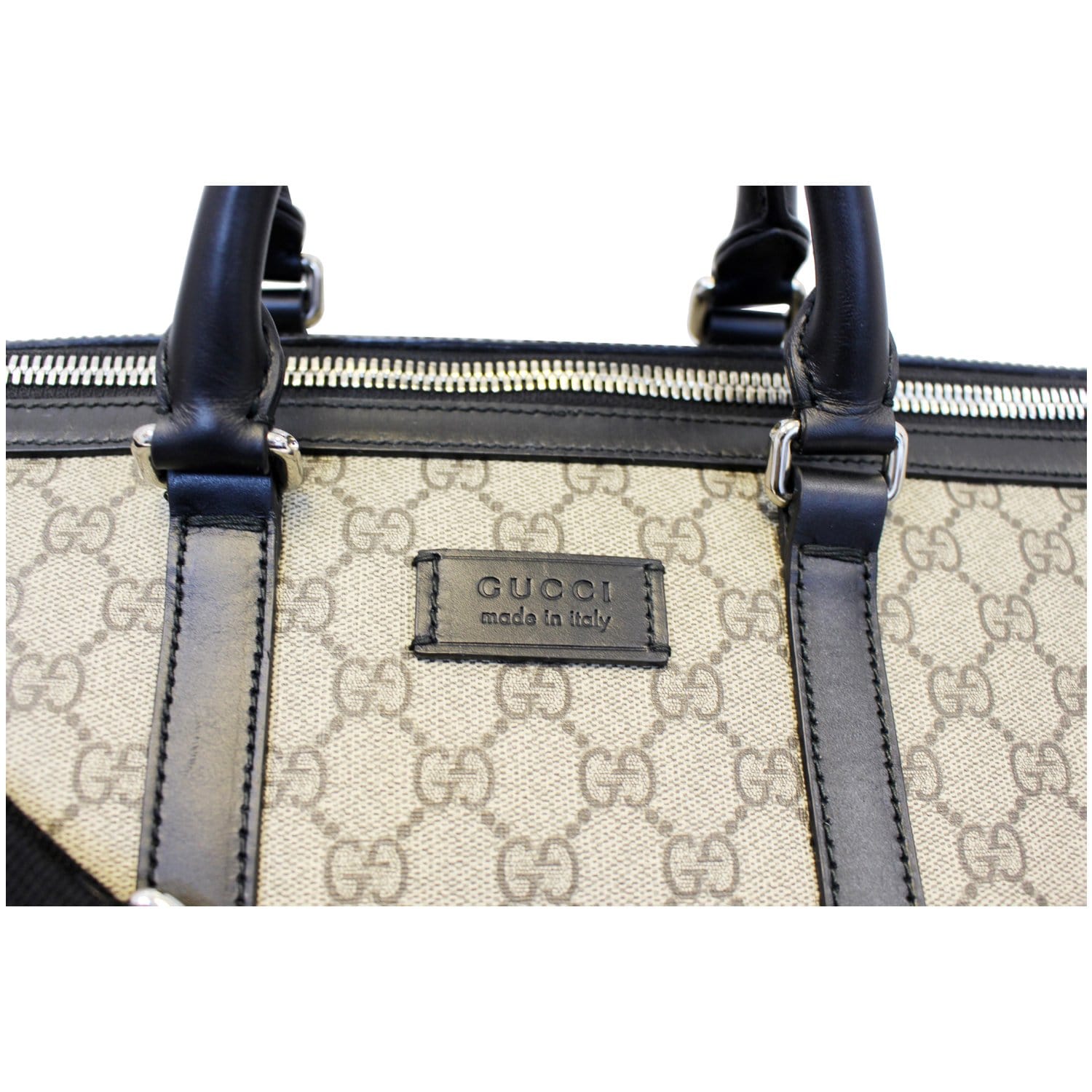 Gucci Travel Duffel Bag with Web in Beige –
