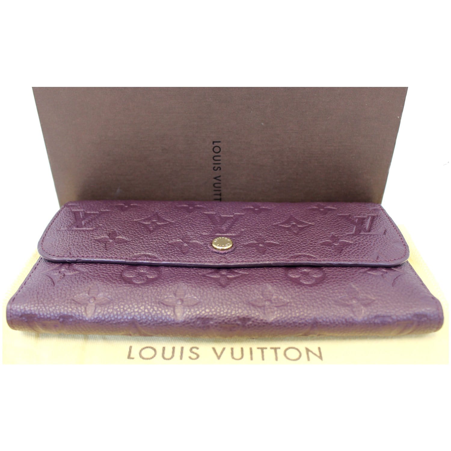 Authentic Louis Vuitton Monogram Empreinte Book Cover Purple
