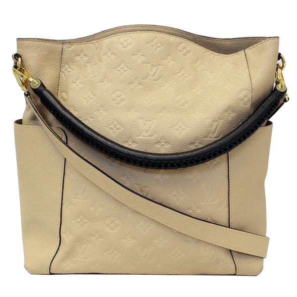 LOUIS VUITTON Bagatelle Monogram Empreinte Leather Shoulder Bag Beige