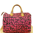 LOUIS VUITTON Speedy 30 Graffiti Monogram Satchel Bag Pink-US