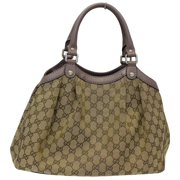 GUCCI Sukey Medium  GG Canvas Tote Bag Beige 211944-US