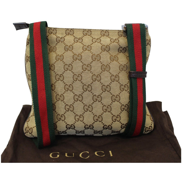 GUCCI GG Monogram Canvas Web Small Messenger Bag Beige 146309