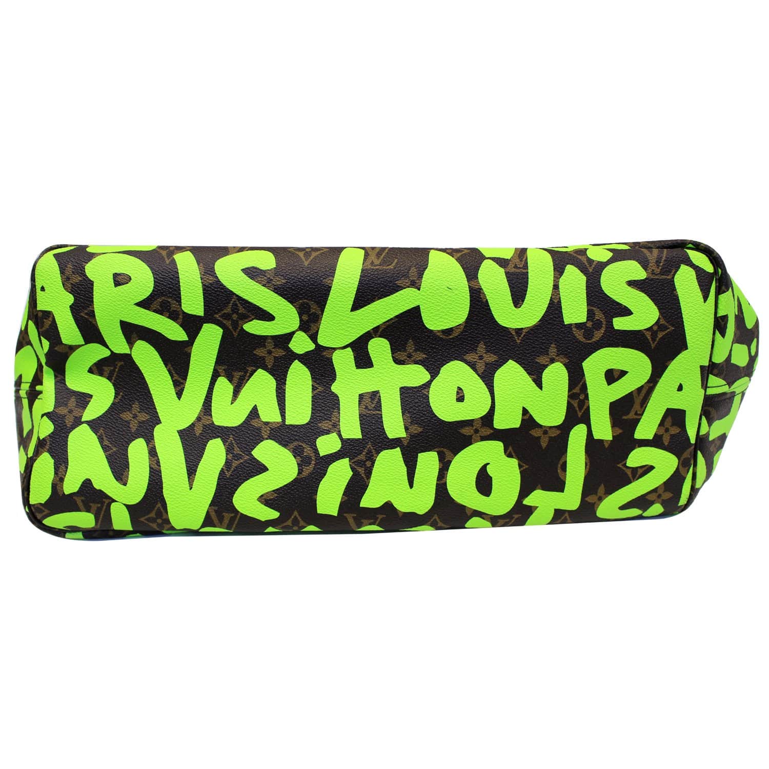 LOUIS VUITTON Monogram graffiti Pants Nylon Green Black LV Auth