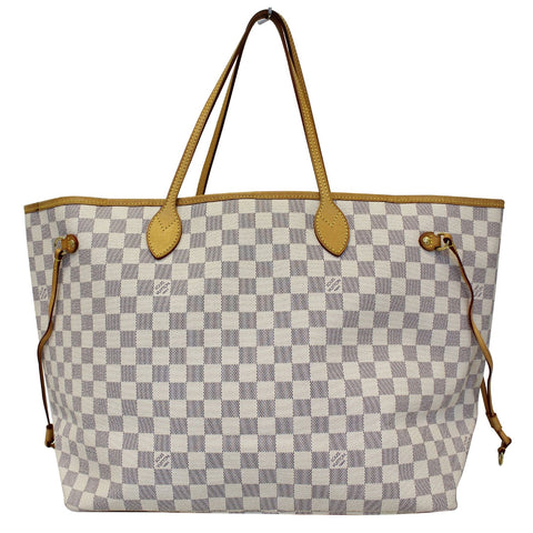 LOUIS VUITTON Neverfull GM Damier Azur Tote Shoulder Bag-US