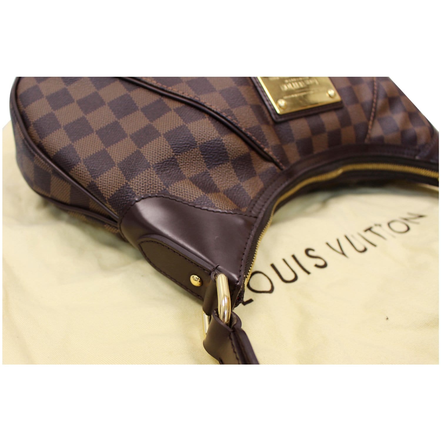 LOUIS VUITTON LV Thames GM Shoulder Bag Monogram Leather Brown M56383  77SG560