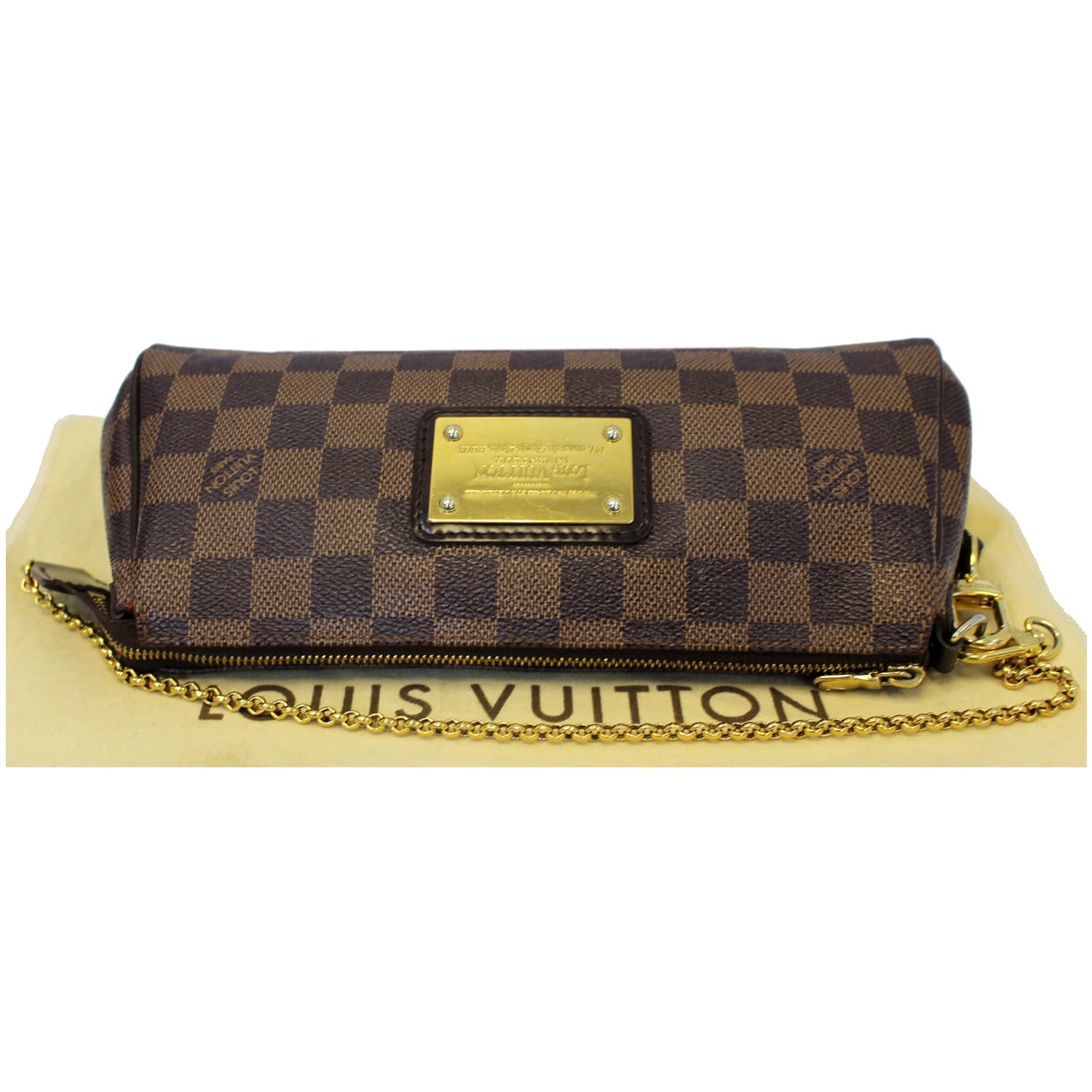 Louis Vuitton - LV Damier Ebene Eva Chain Strap w/ Leather Crossbody S -  BougieHabit