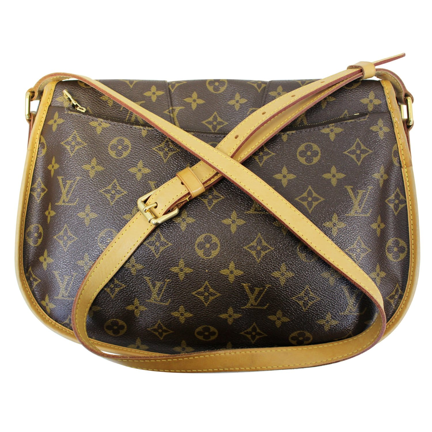 Menilmontant PM, Used & Preloved Louis Vuitton Crossbody Bag, LXR USA, Brown