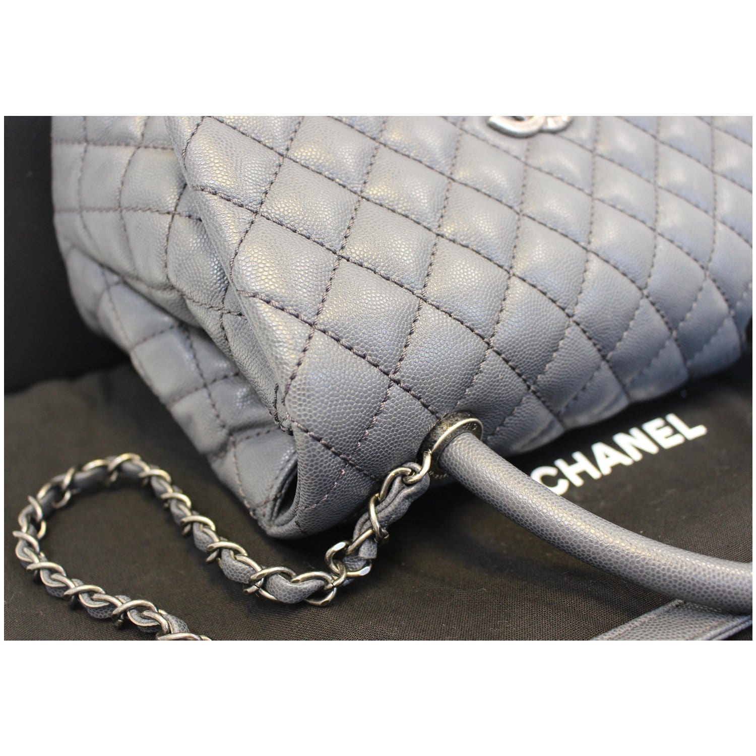 Coco handle leather handbag Chanel Purple in Leather - 20115905