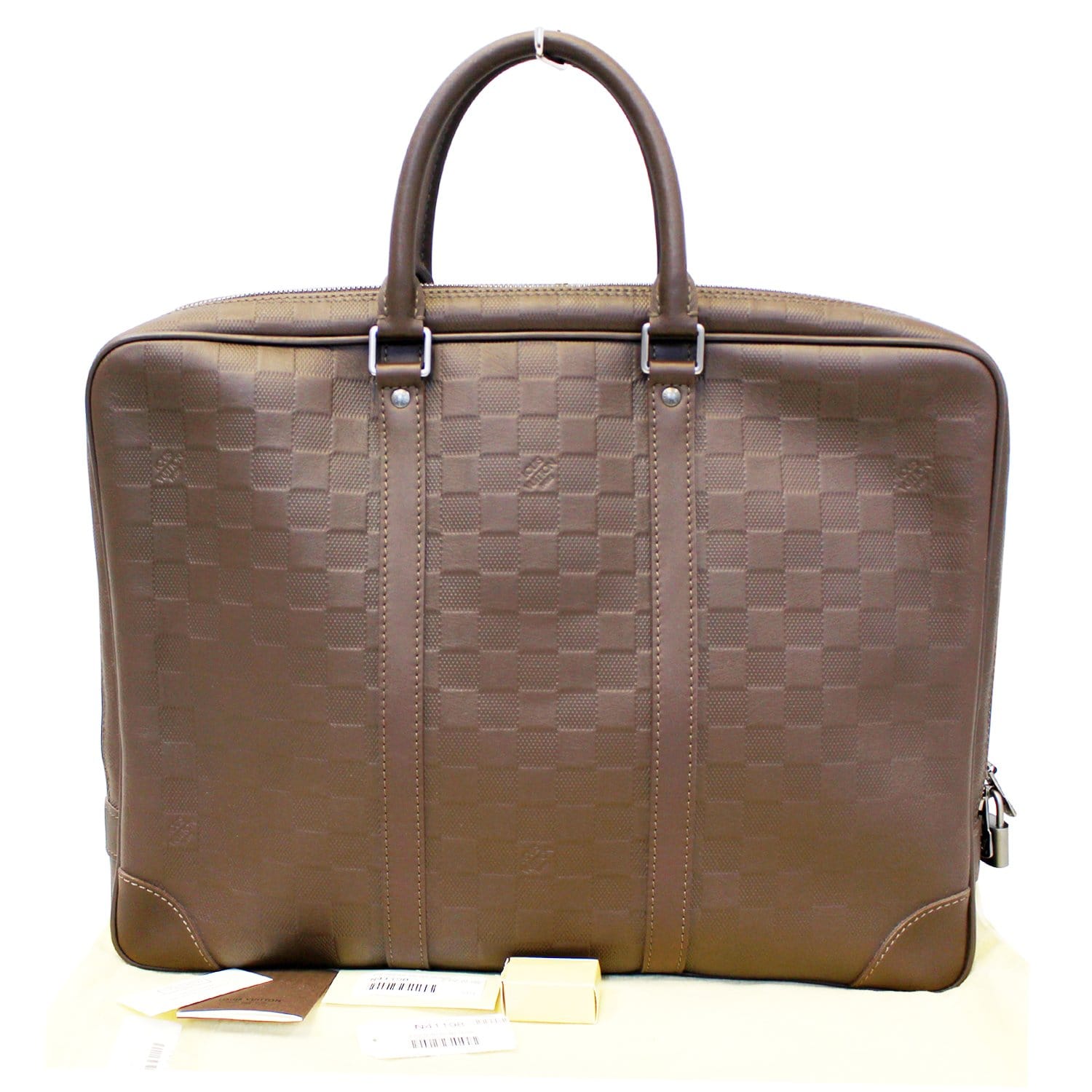 Louis Vuitton Porte Documents Voyage Briefcase Bag Leather ref.519518 -  Joli Closet