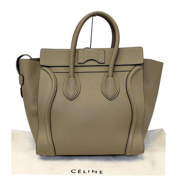 CELINE Mini Luggage Leather Tote Bag Dune-US