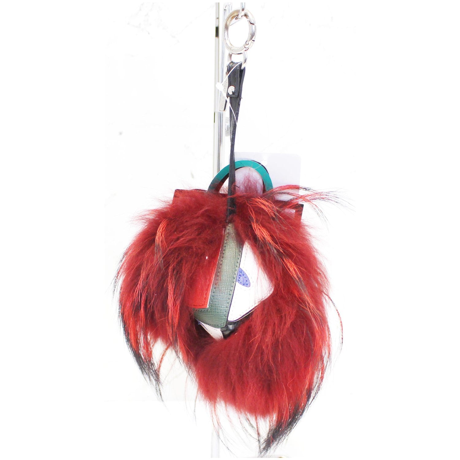 Fendi Faux Fur Monster Backpack Bag Charm - Blue Bag Accessories