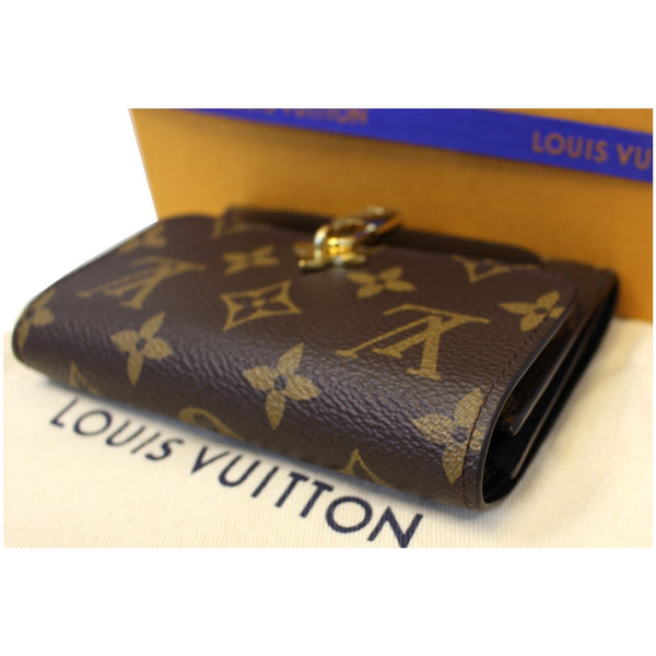 LOUIS VUITTON Flower Lock Monogram Canvas Wallet Black-US