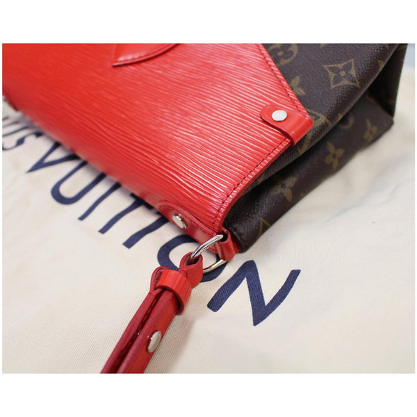 LOUIS VUITTON Saint Michel Monogram Epi Shoulder Bag Red