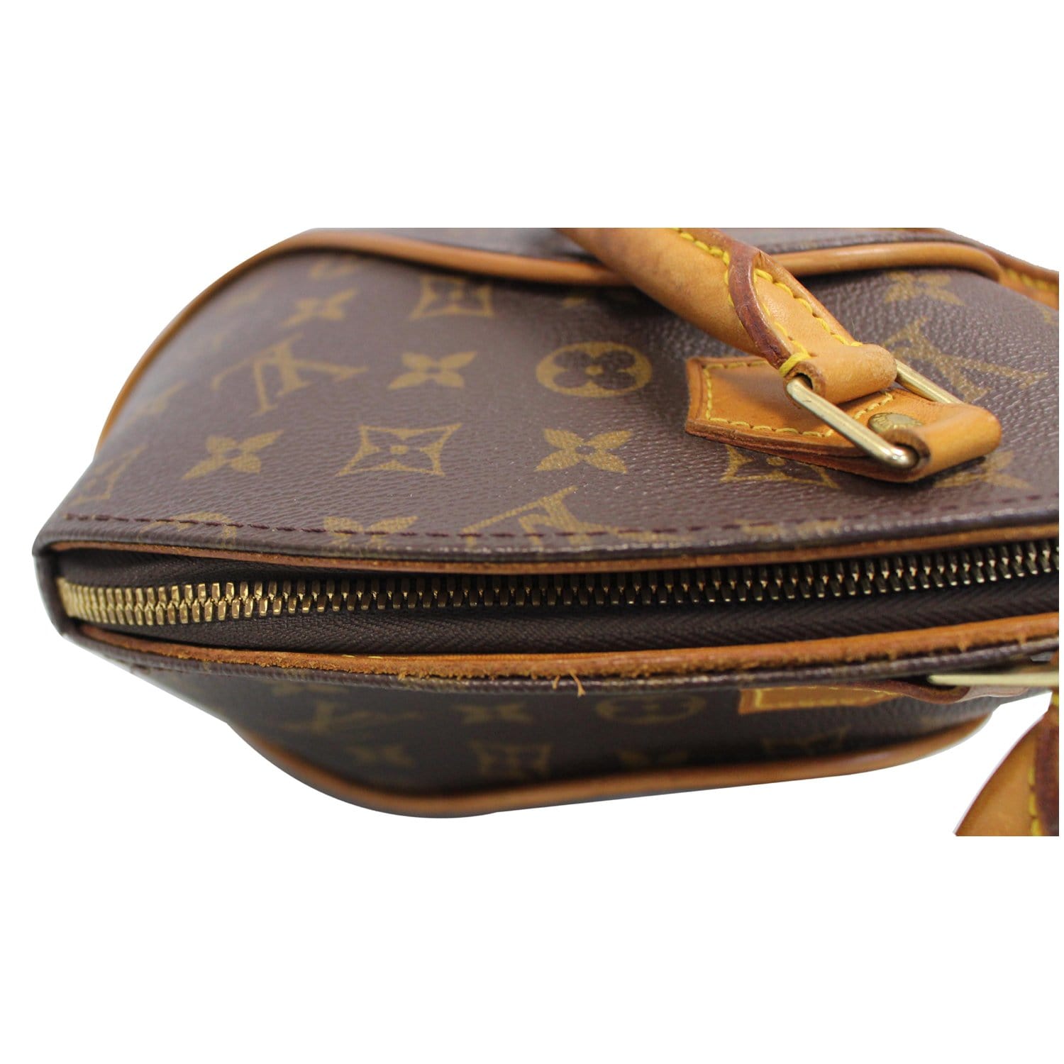 LOUIS VUITTON Ellipse PM Monogram Handbag Brown Canvas