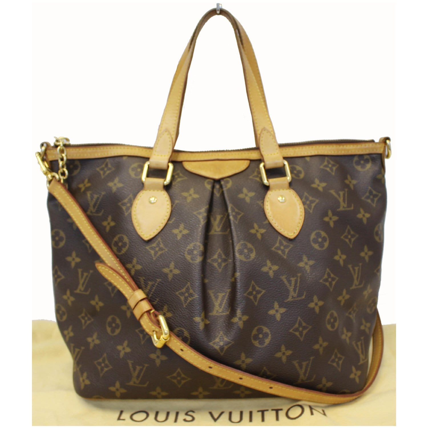 Palermo cloth handbag Louis Vuitton Brown in Cloth - 26019074