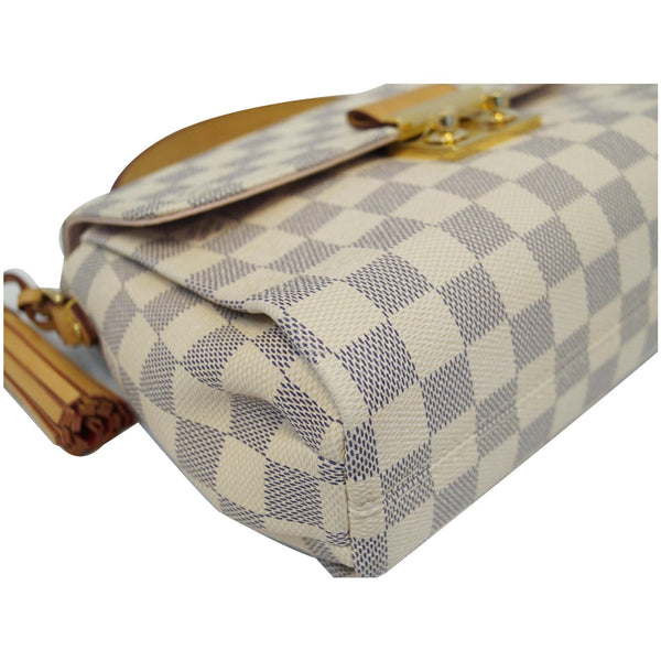 LOUIS VUITTON Croisette Damier Azur Shoulder Crossbody Bag White