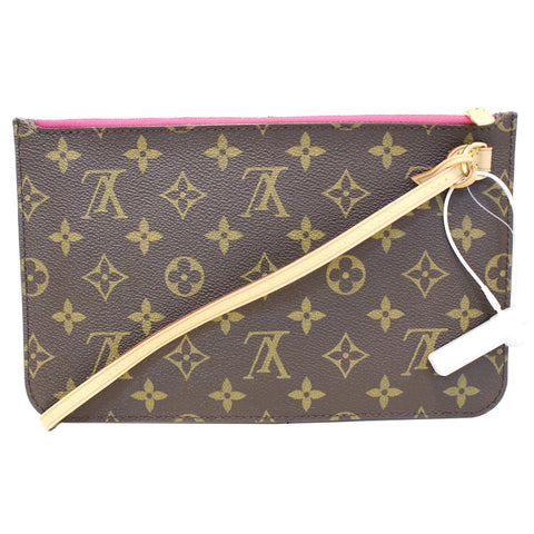 LOUIS VUITTON Pochette Wristlet Pouch Monogram Canvas Neverfull-US