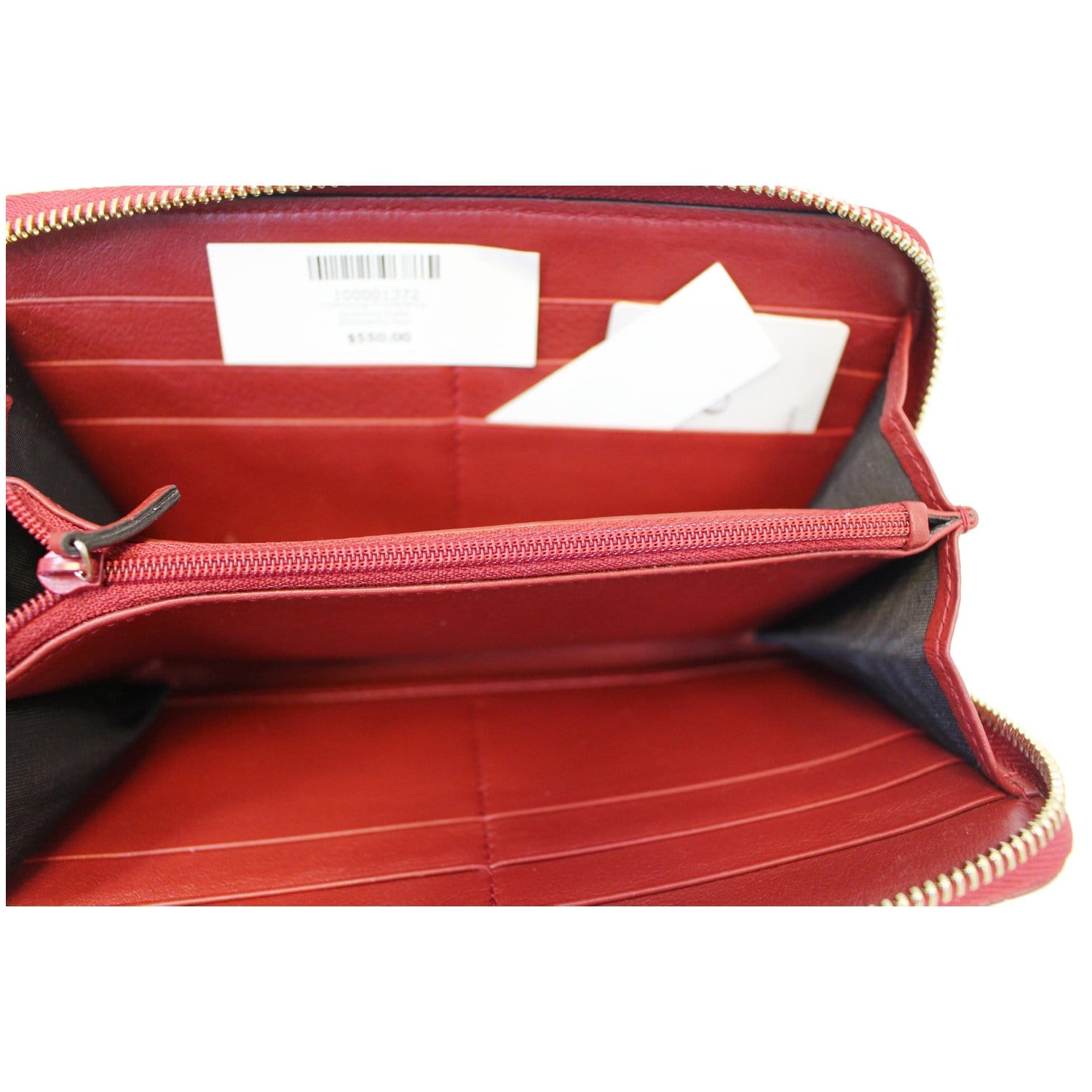 Gucci Red Guccissima Card Holder w/ Tags