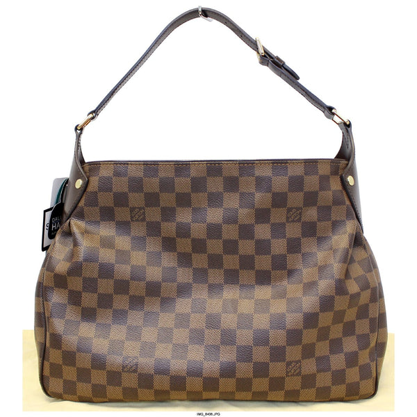 LOUIS VUITTON Reggia Damier Ebene Shoulder Bag Brown-US