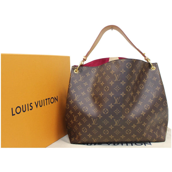 LOUIS VUITTON Graceful MM Monogram Canvas Shoulder Bag Brown