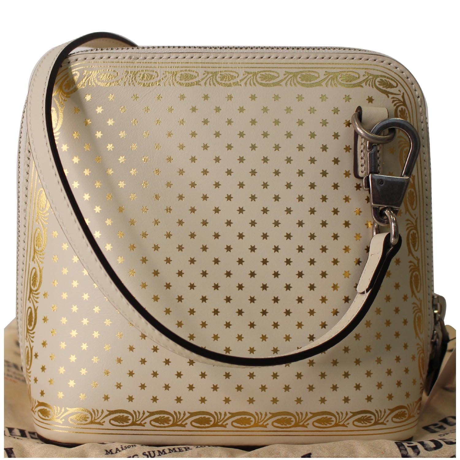 GUCCI Moon Steller Guccy Leather Crossbody Bag Ivory - Final Sale