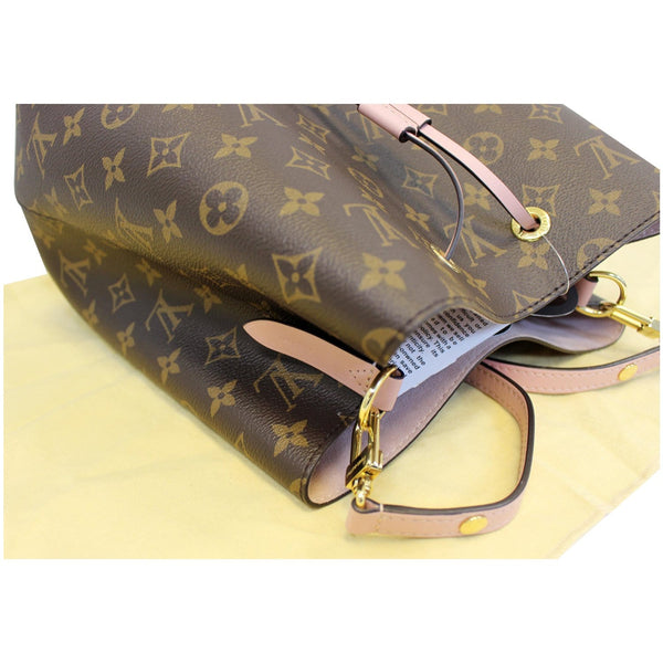 LOUIS VUITTON Neonoe Monogram Canvas Shoulder Bag Rose Ballerine