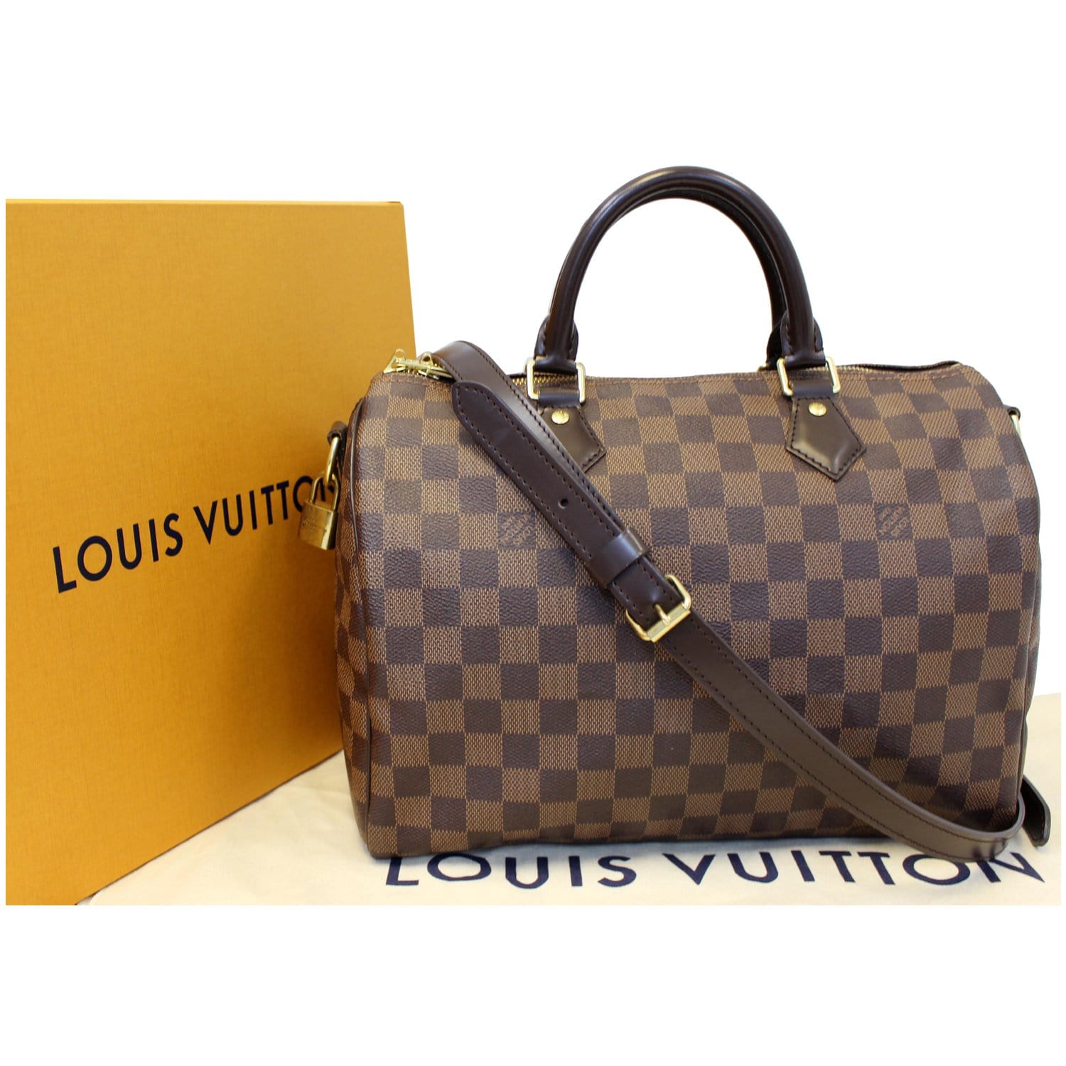 Louis Vuitton Speedy 30 Bandouliere, Brown