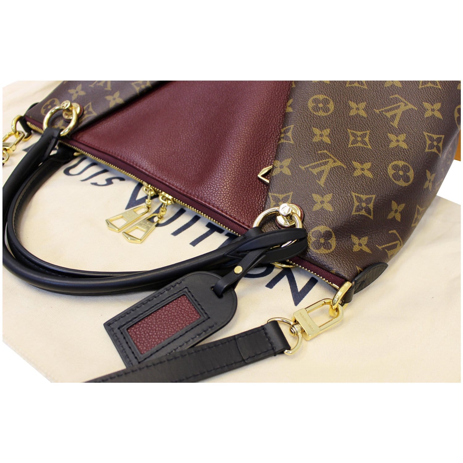 Authenticated used Louis Vuitton Monogram Tuileries Tote M43439 Women's Handbag,Shoulder Bag Bordeaux,Monogram,Navy, Adult Unisex, Size: (HxWxD): 23cm