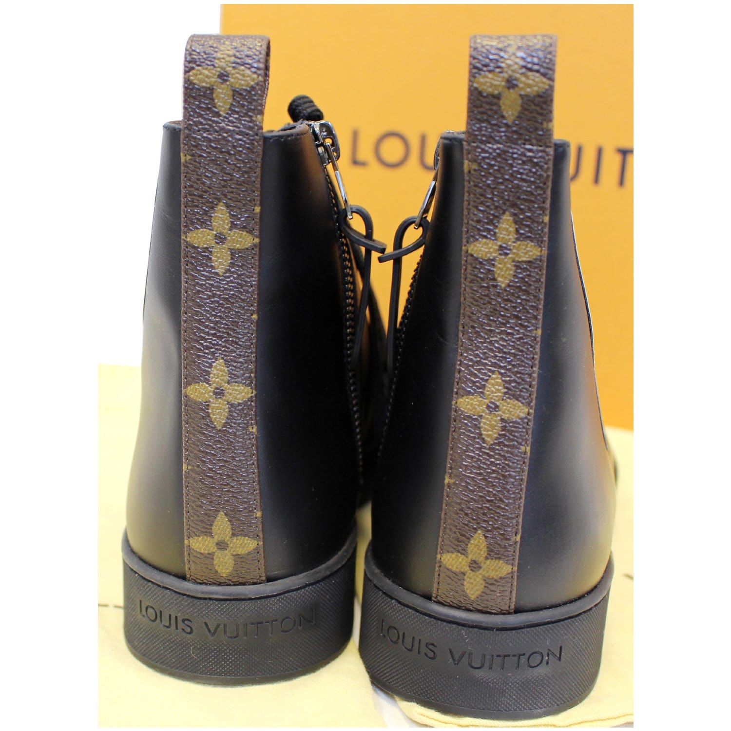 Louis Vuitton Checkpoint Combat Desert Boot With Stickers NEW 38.5 at  1stDibs