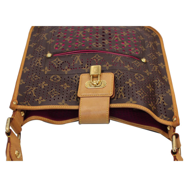 LOUIS VUITTON Perforated Musette Monogram Canvas Crossbody Bag Brown