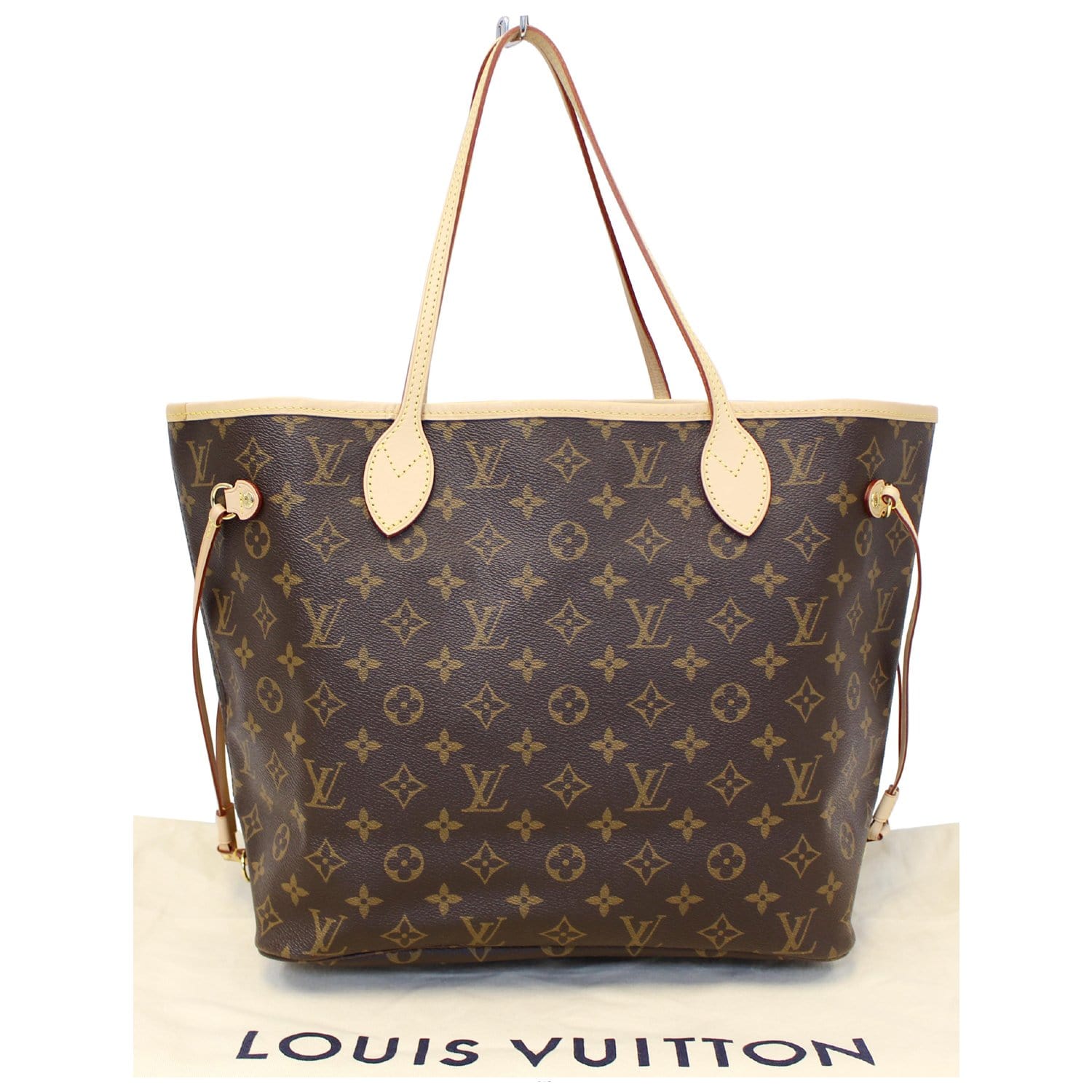 Neverfull leather tote Louis Vuitton Brown in Leather - 35978815
