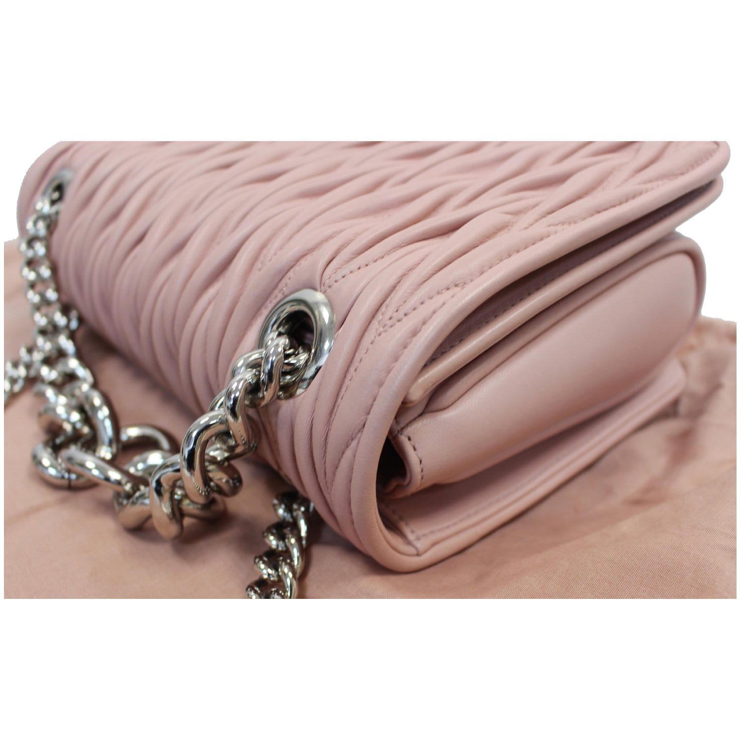 Miu Miu Matelasse Lambskin Leather Chain-Strap Bag