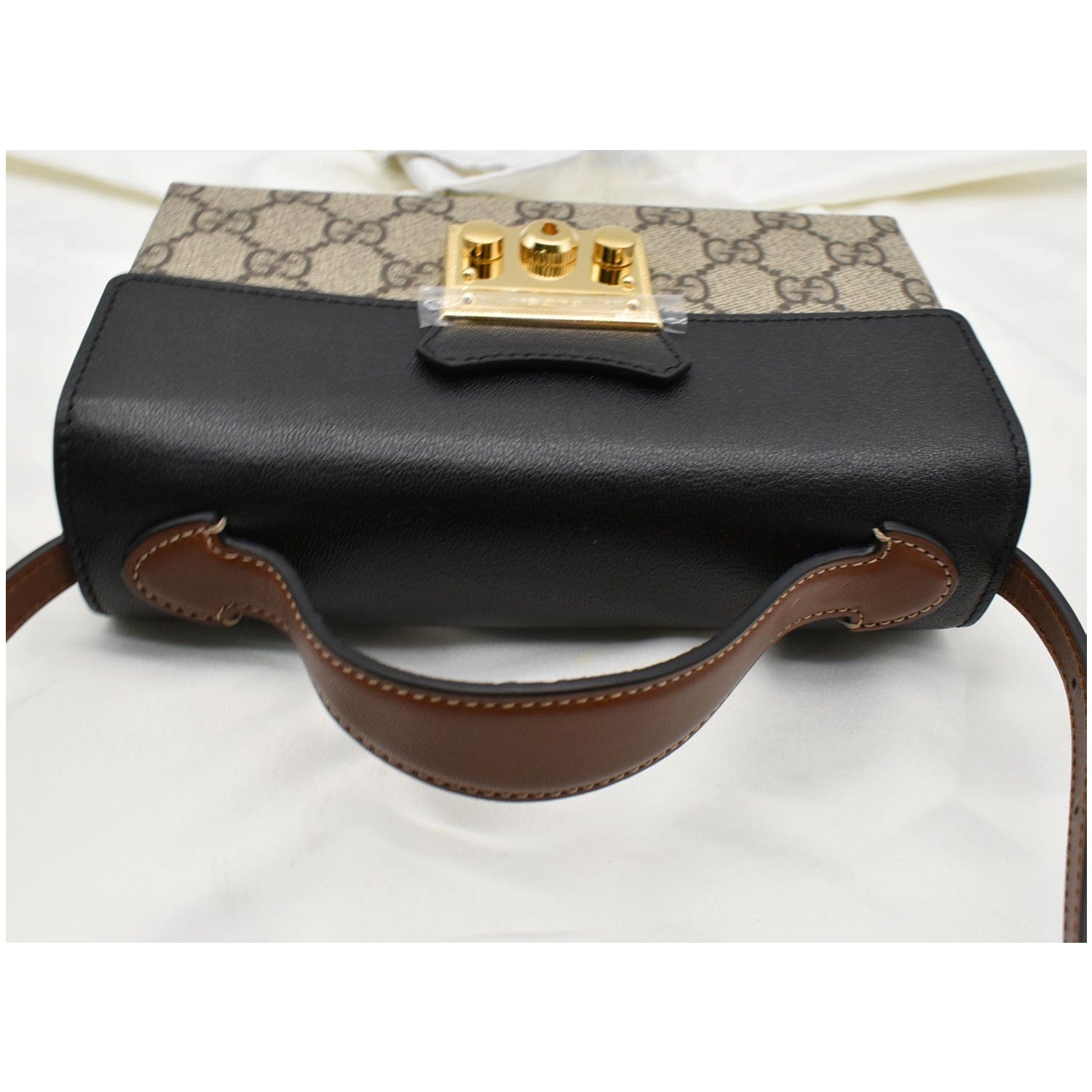 GUCCI Padlock mini embellished leather shoulder bag