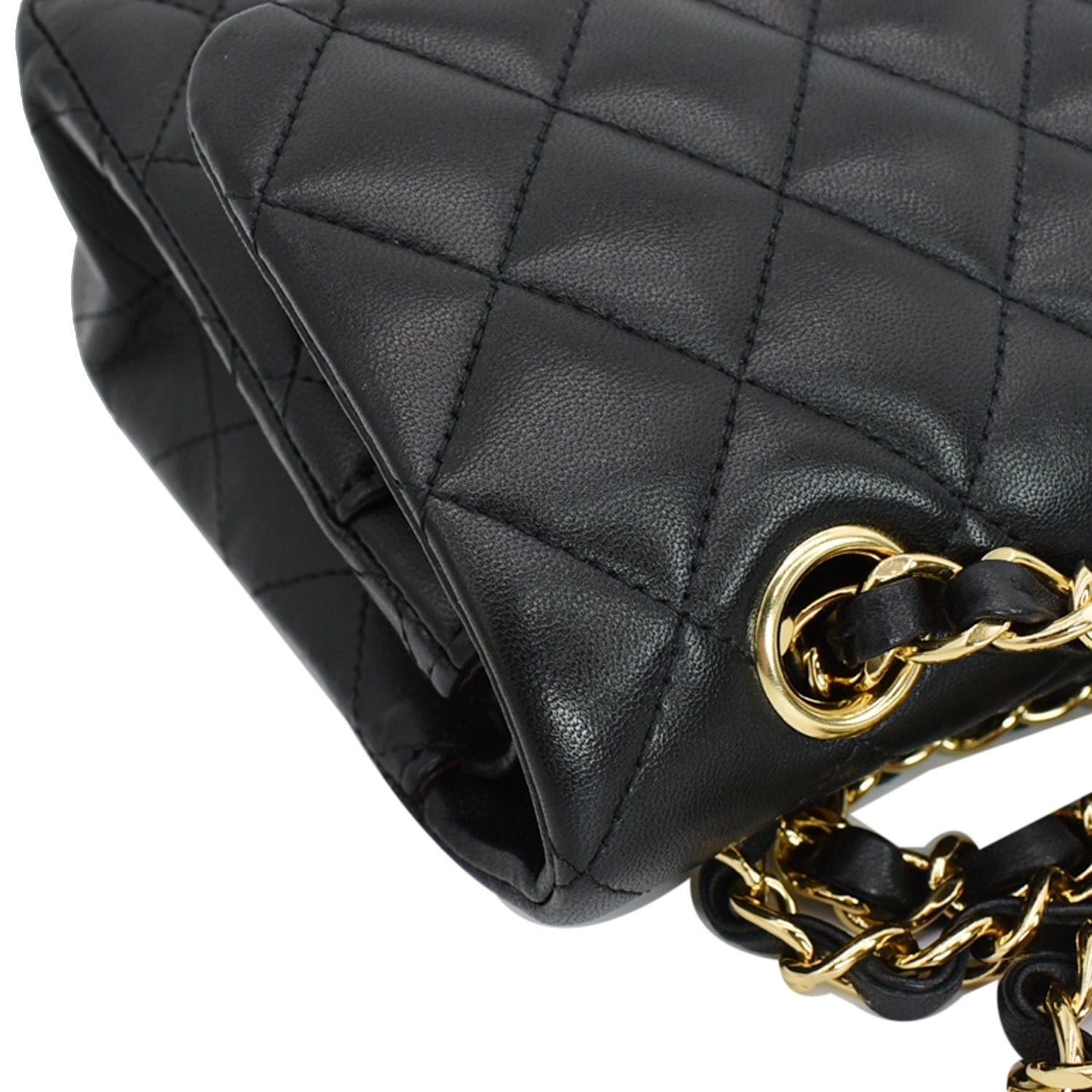 CHANEL Classic Flap Small Leather Shoulder Bag Black