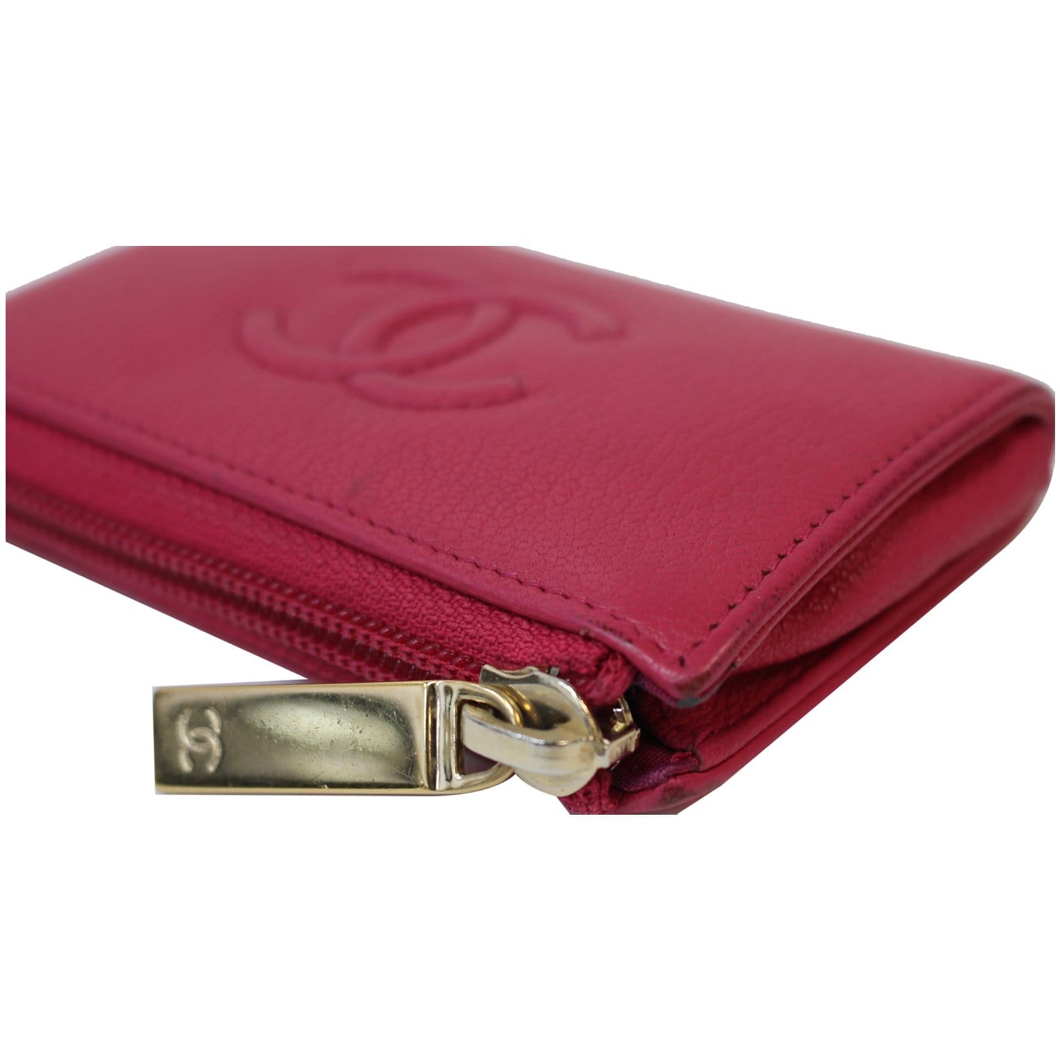 Chanel Quilted Key Holder Case Coral