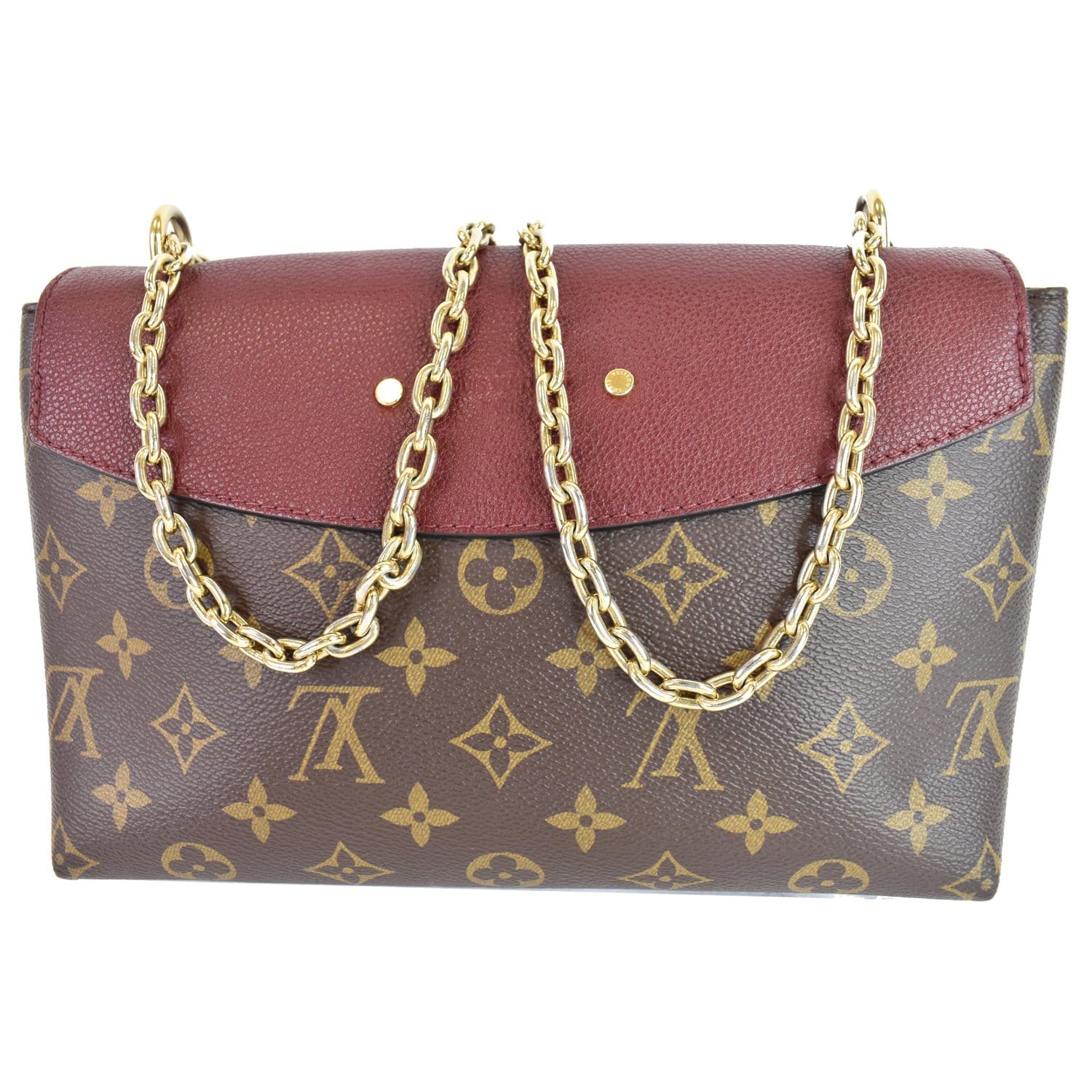 Saint placide leather handbag Louis Vuitton Brown in Leather