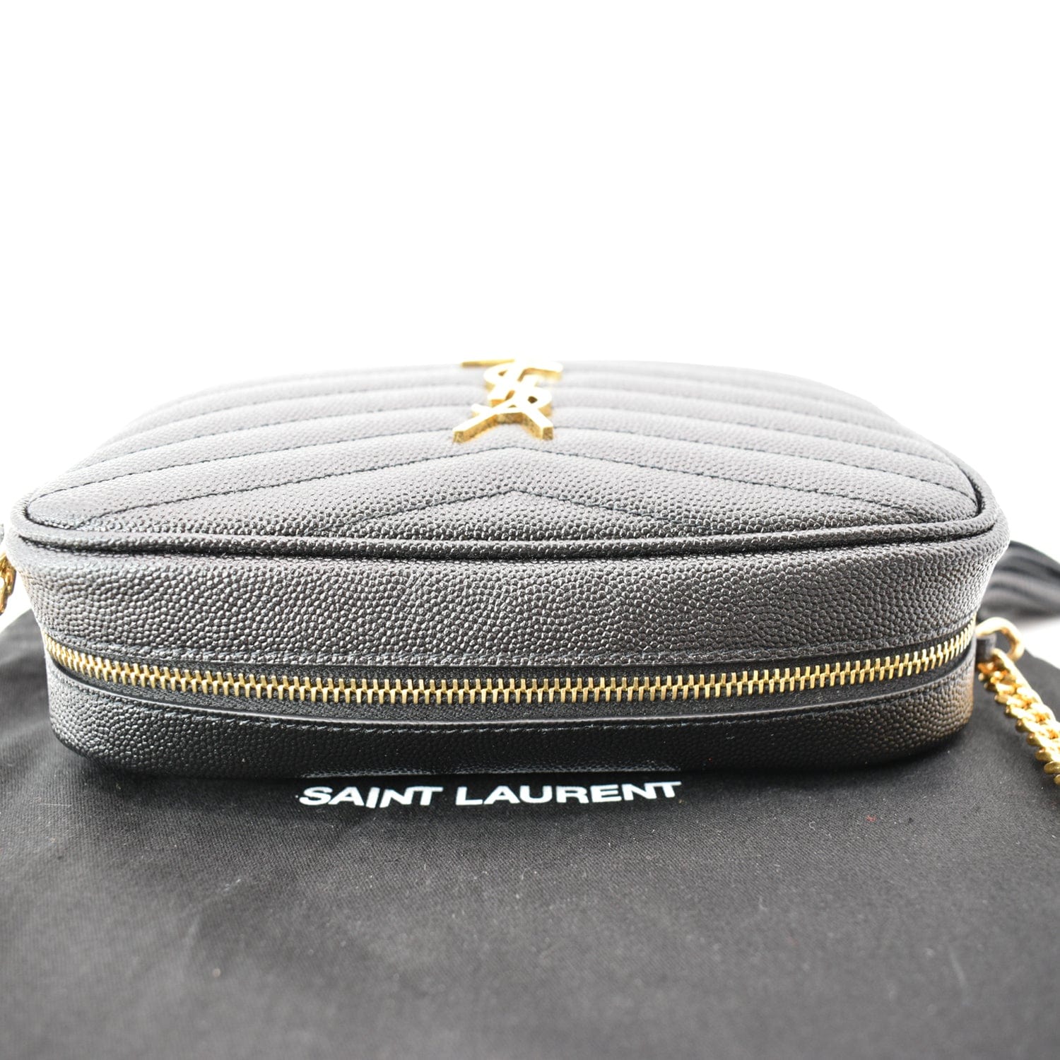 Authentic Saint Laurent Beige Grain Poudre Embossed Leather Lou Mini B –  Paris Station Shop