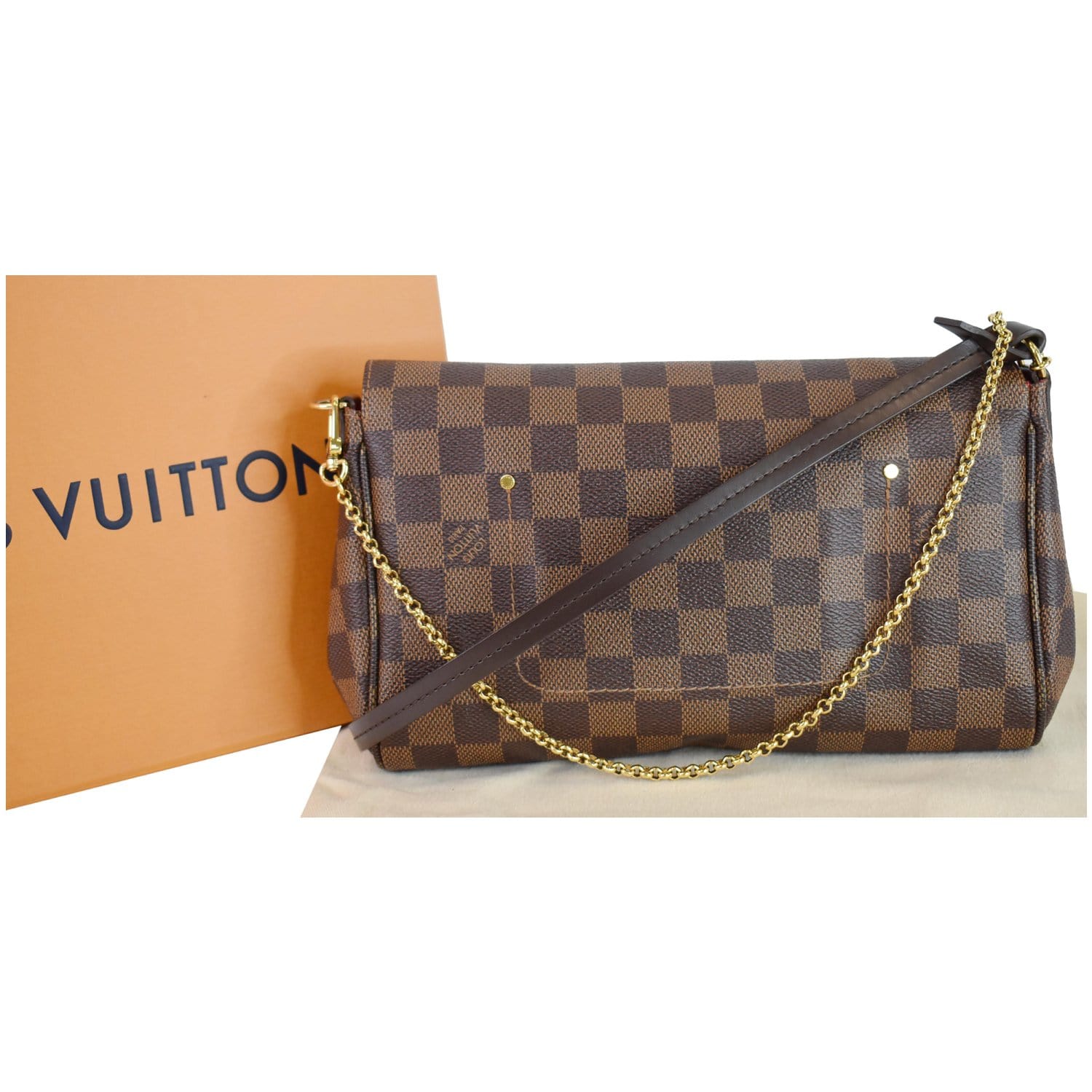 Louis Vuitton Favourite MM Damier Ebene Year 2017, Luxury, Bags