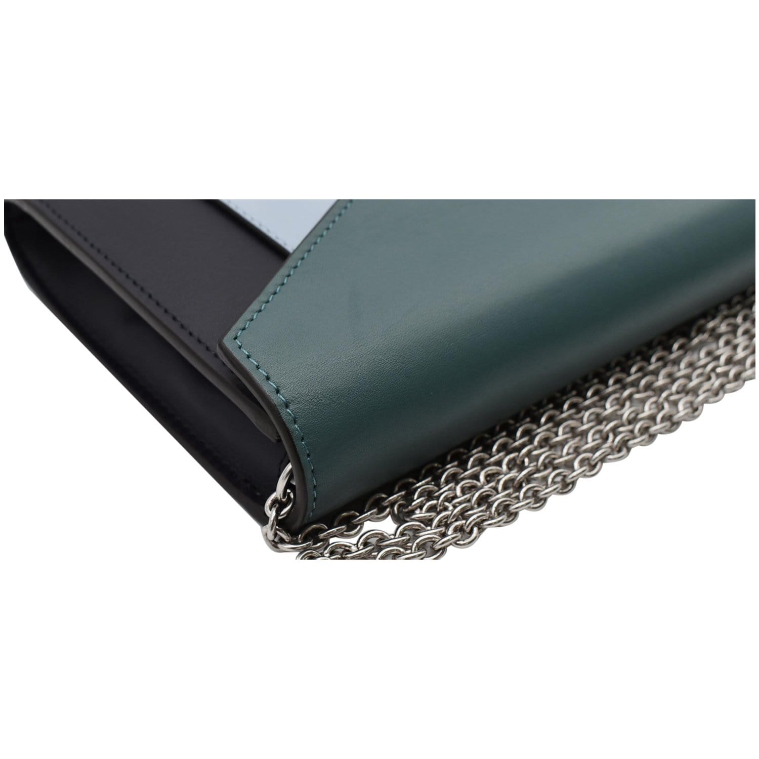 CELINE Pocket Clutch on Chain Leather Medium