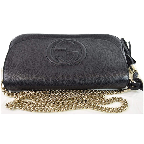 Gucci Soho Chain Flap Leather Shoulder Bag Black - full preview | DDH