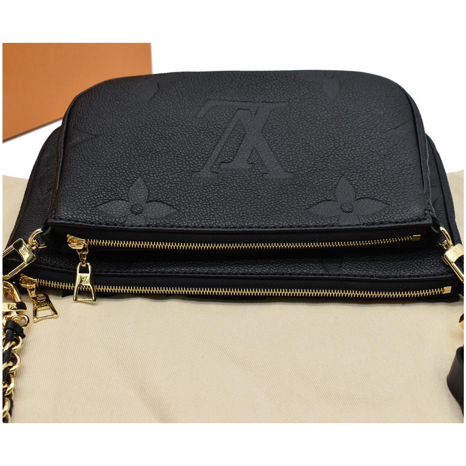 LOUIS VUITTON Multi Pochette Empreinte Leather Accessories Bag