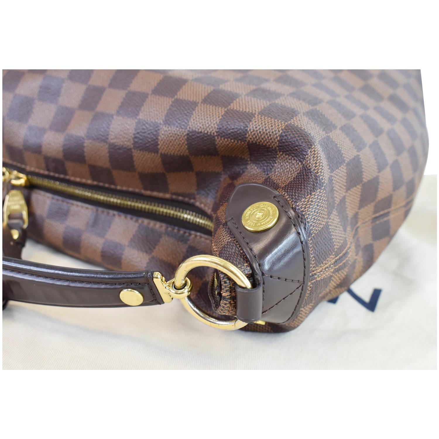 EUC Louis Vuitton Duomo Hobo Bag Brown Leather