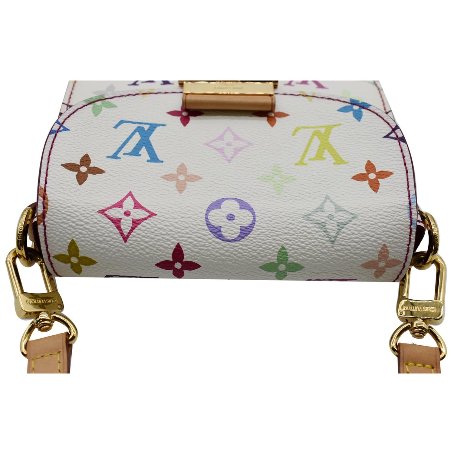 Louis Vuitton, Bags, Vtg Louis Vuitton Rift Mini Crossbody Shoulder Bag  White Multicolor Canvas