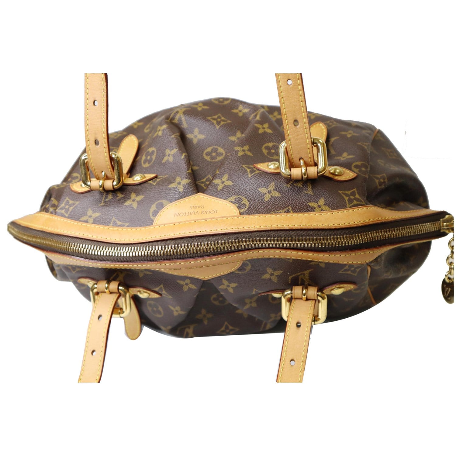 Tivoli cloth handbag Louis Vuitton Brown in Cloth - 29870995
