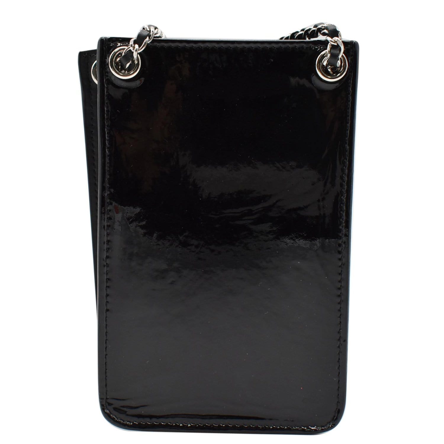 Chanel Black/White Leather O-Phone Holder Crossbody Bag - Yoogi's Closet