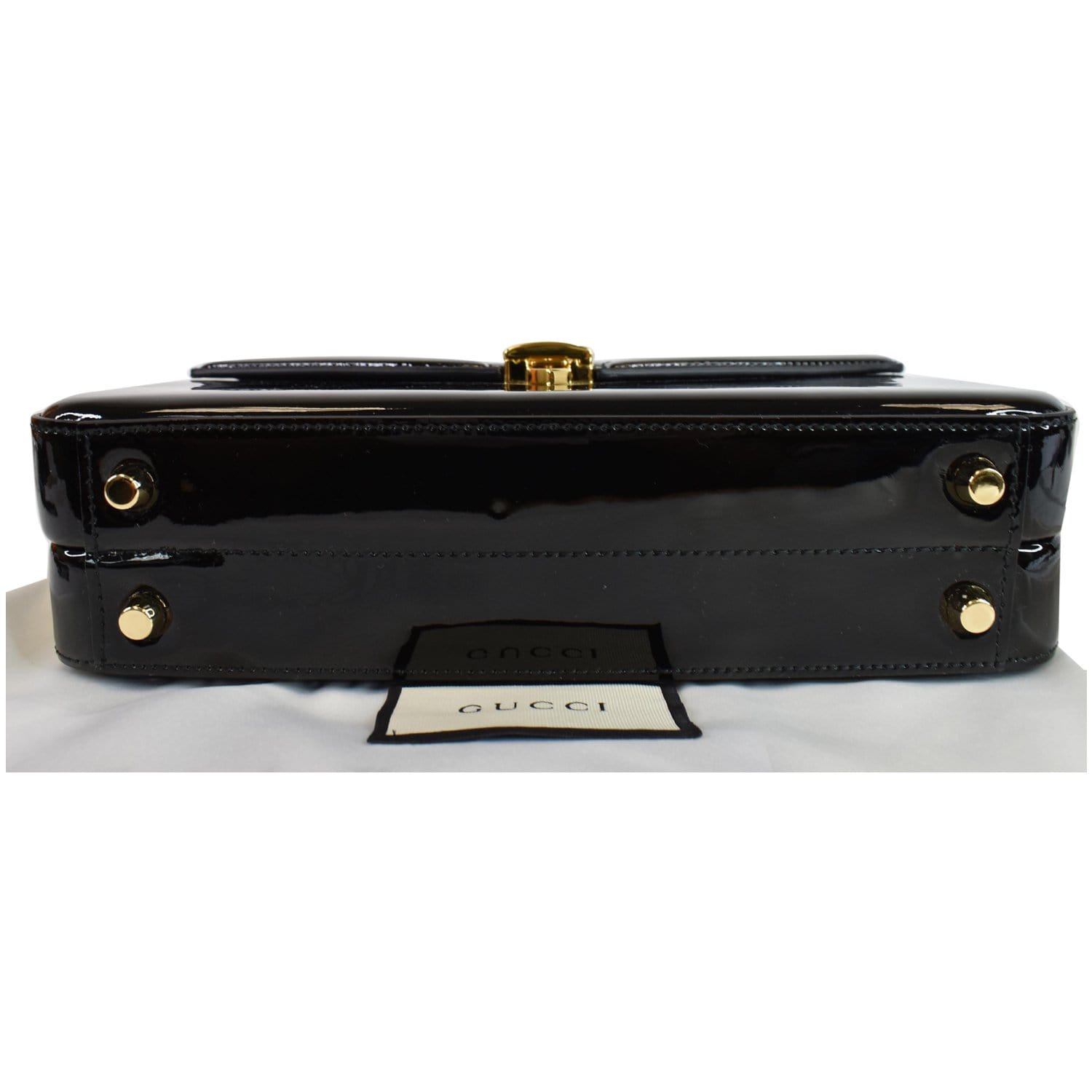 GG Marmont patent mini shoulder bag in black patent leather